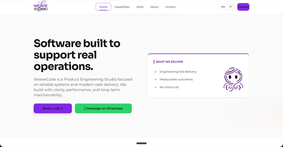 WeaveCode Website - Image 1